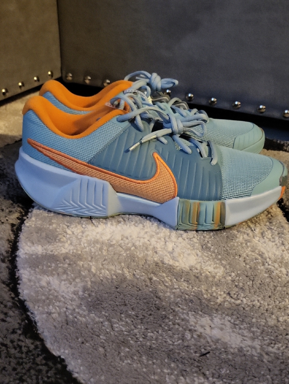 Nike Light Blue and Orange Training Sneakers